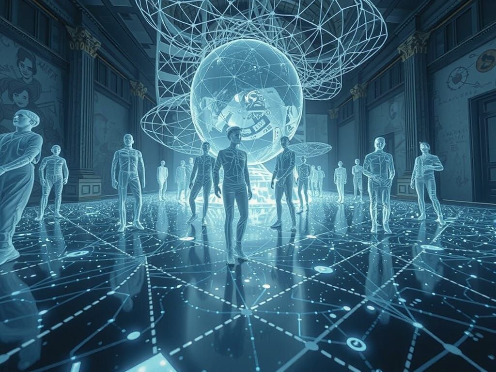 Glitching Holographic Dance in Futuristic Meltdown