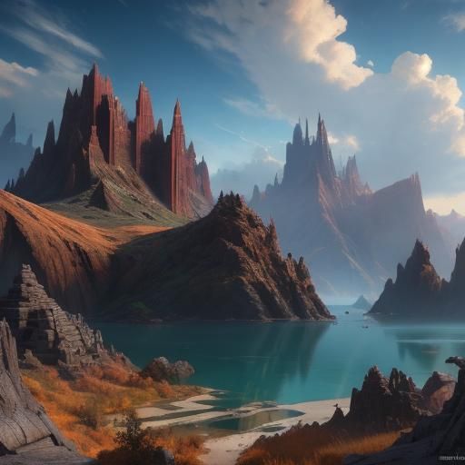 Fantastical Matte Painting in Deep Color