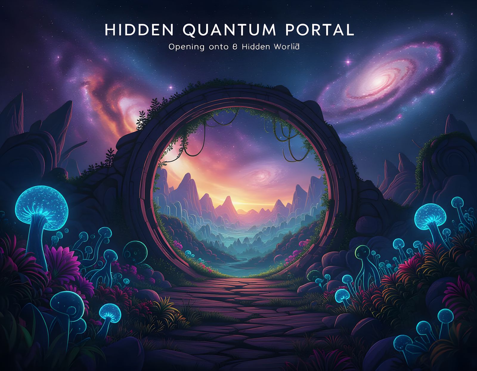 Bioluminescent Alien World Revealed by Quantum Portal