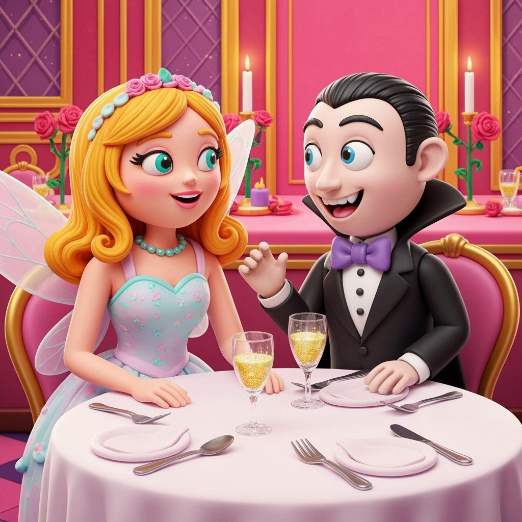 Play-Doh Tooth Fairy and Dracula Date: Whimsical Art