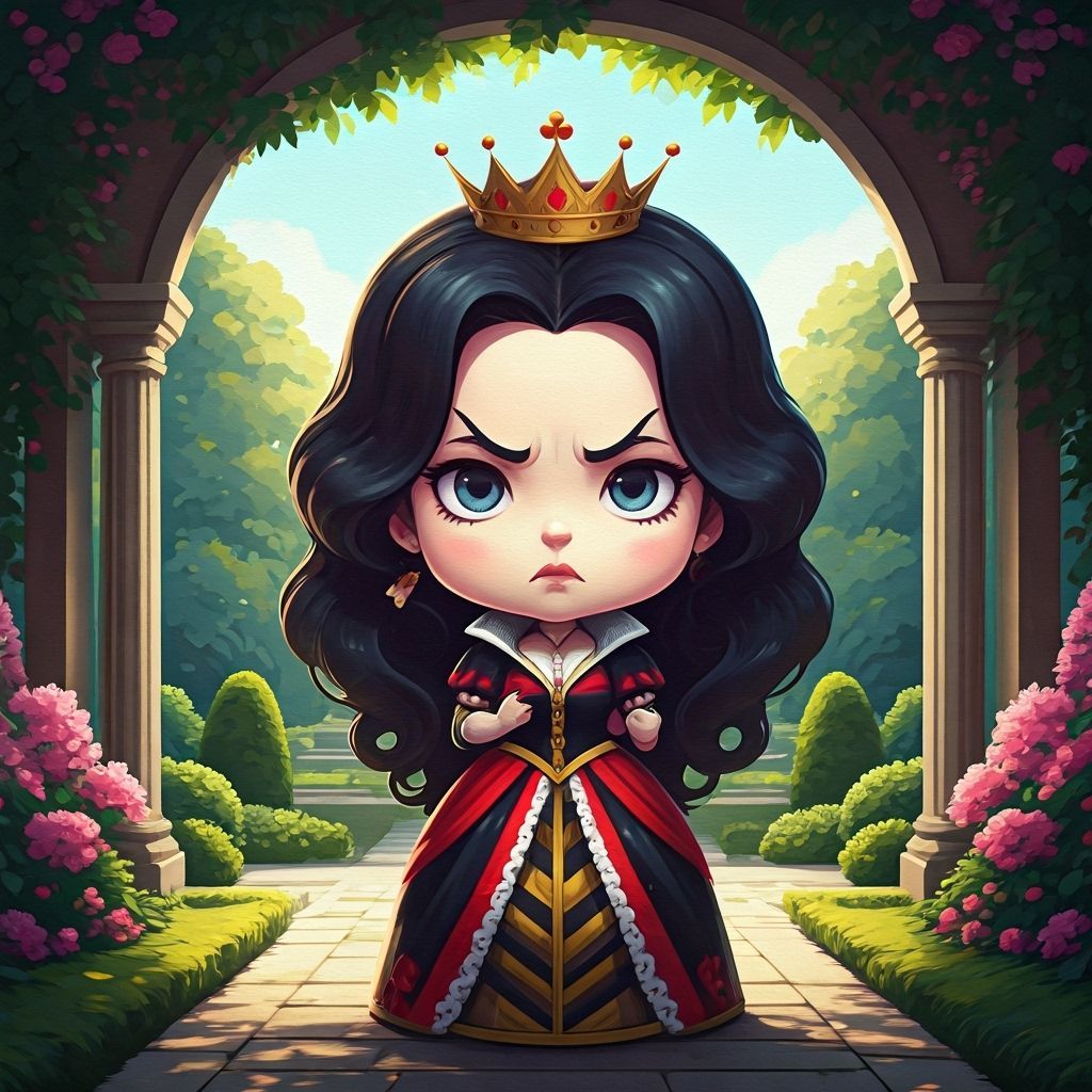 Chibi Queen of Hearts Tantrum in Garden