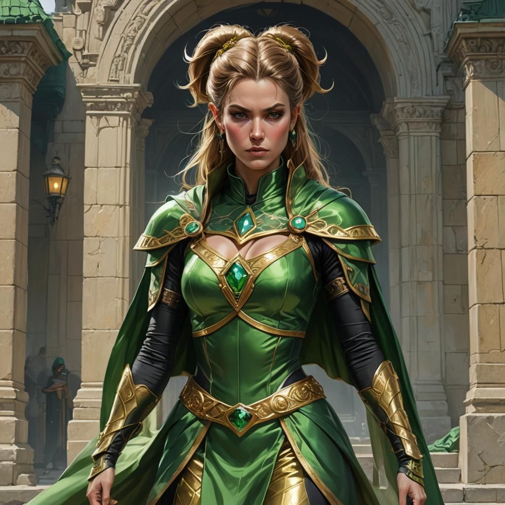 Evil Maiden Portrait in Hyperdetailed Digital Art