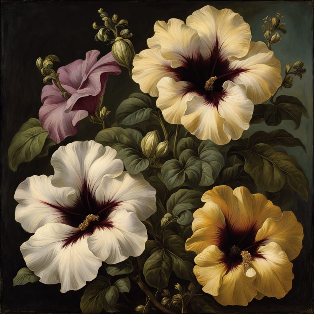 Lush Black Velvet Petunia in Golden Haze