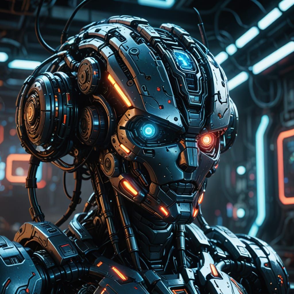 Mecha Brain Creates Universe in Sci-Fi Style