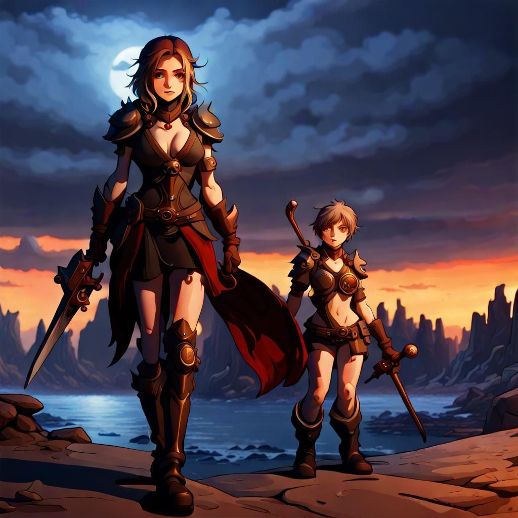 Fantastical Matte Painting in Anime Style