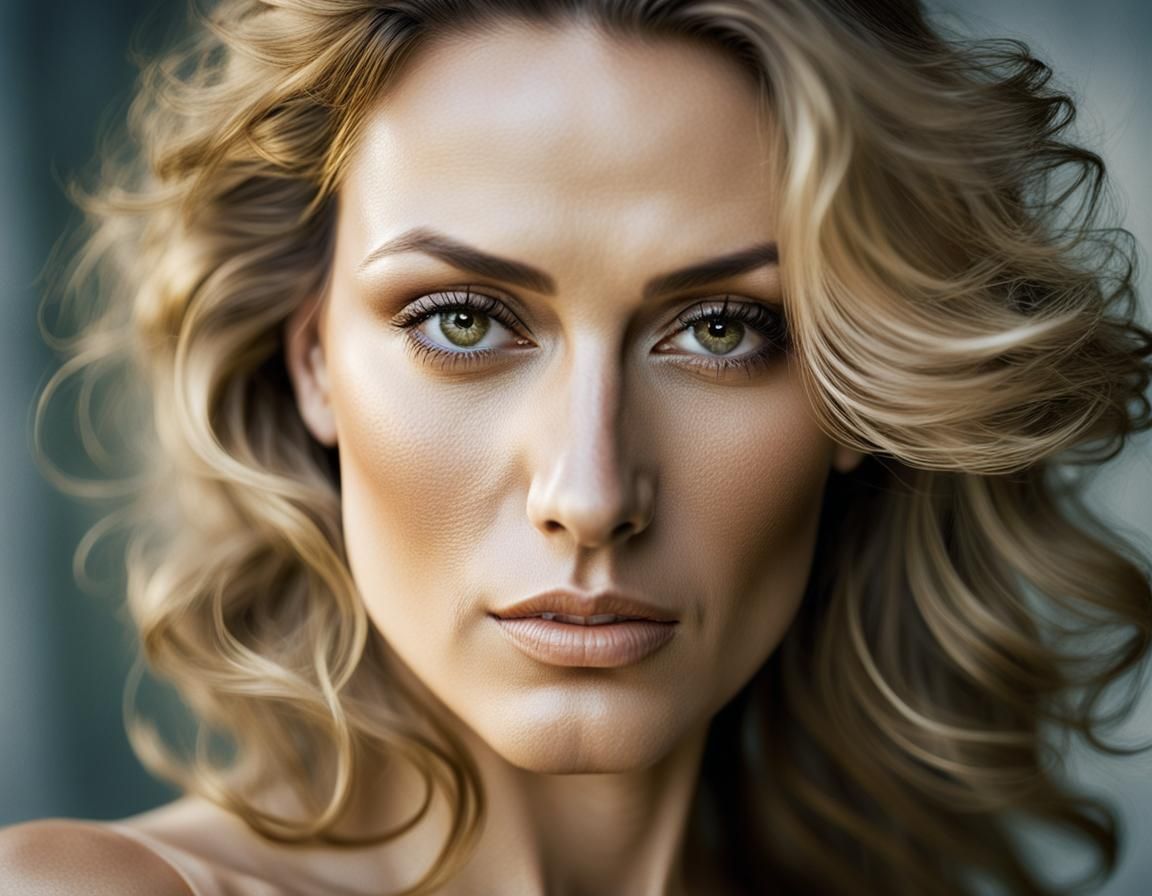 Elegant Woman in Soft Focus Golden Light