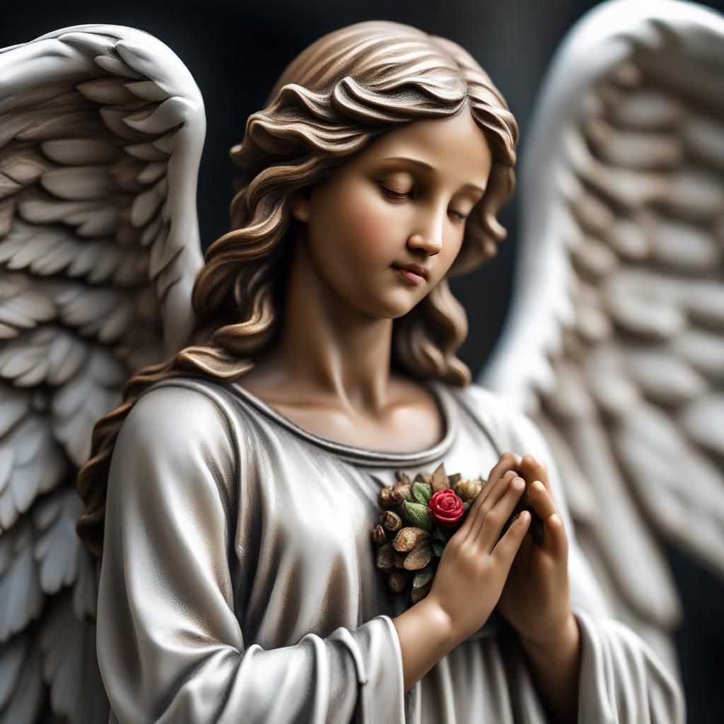 Hyperrealistic Angel of Hope in Natural Lighting