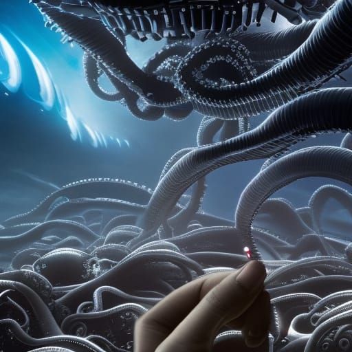 Brain-Wired Bionic Connection: A Digital Matte Painting