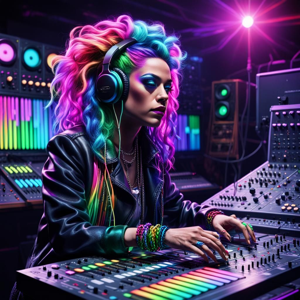 Trans Drag Queen Sound Engineer: Digital Matte Painting