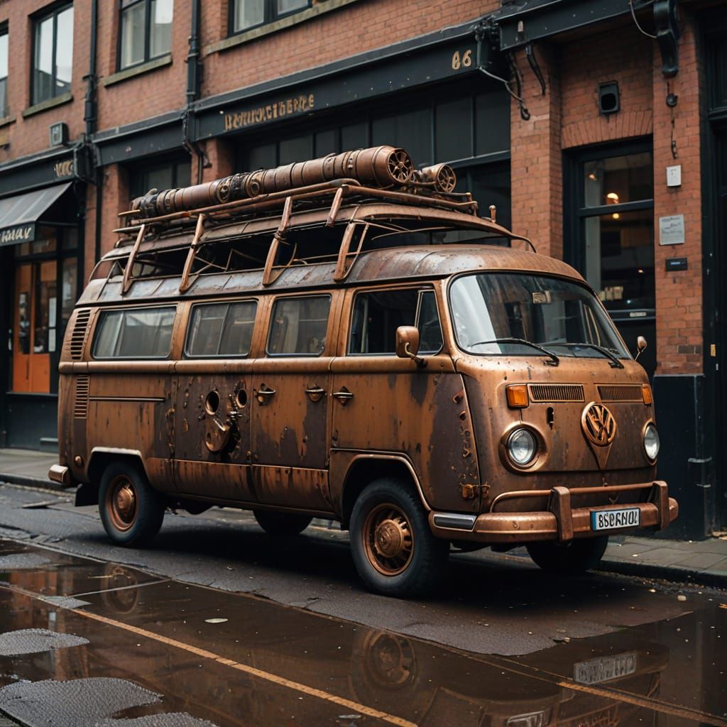 Rustic Steampunk VW T2 Camper Van