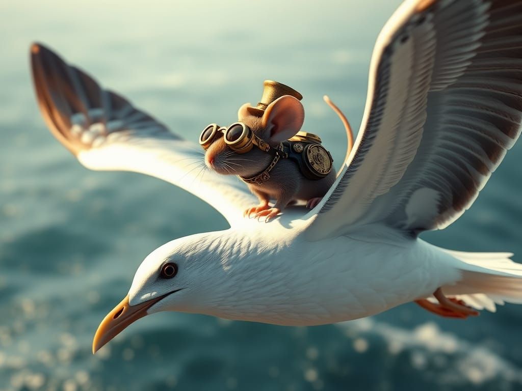 A steampunk mouse adventurer