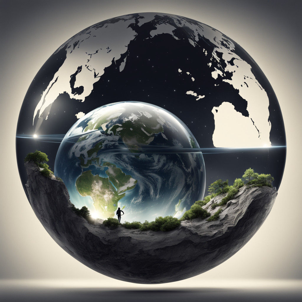 Earth in a Protective Glass Orb