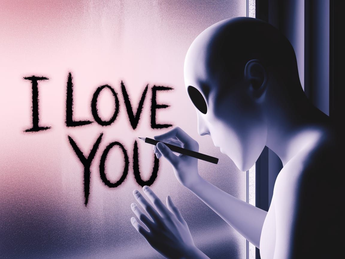 Phantom Writes 'I Love You' on Fogged Window