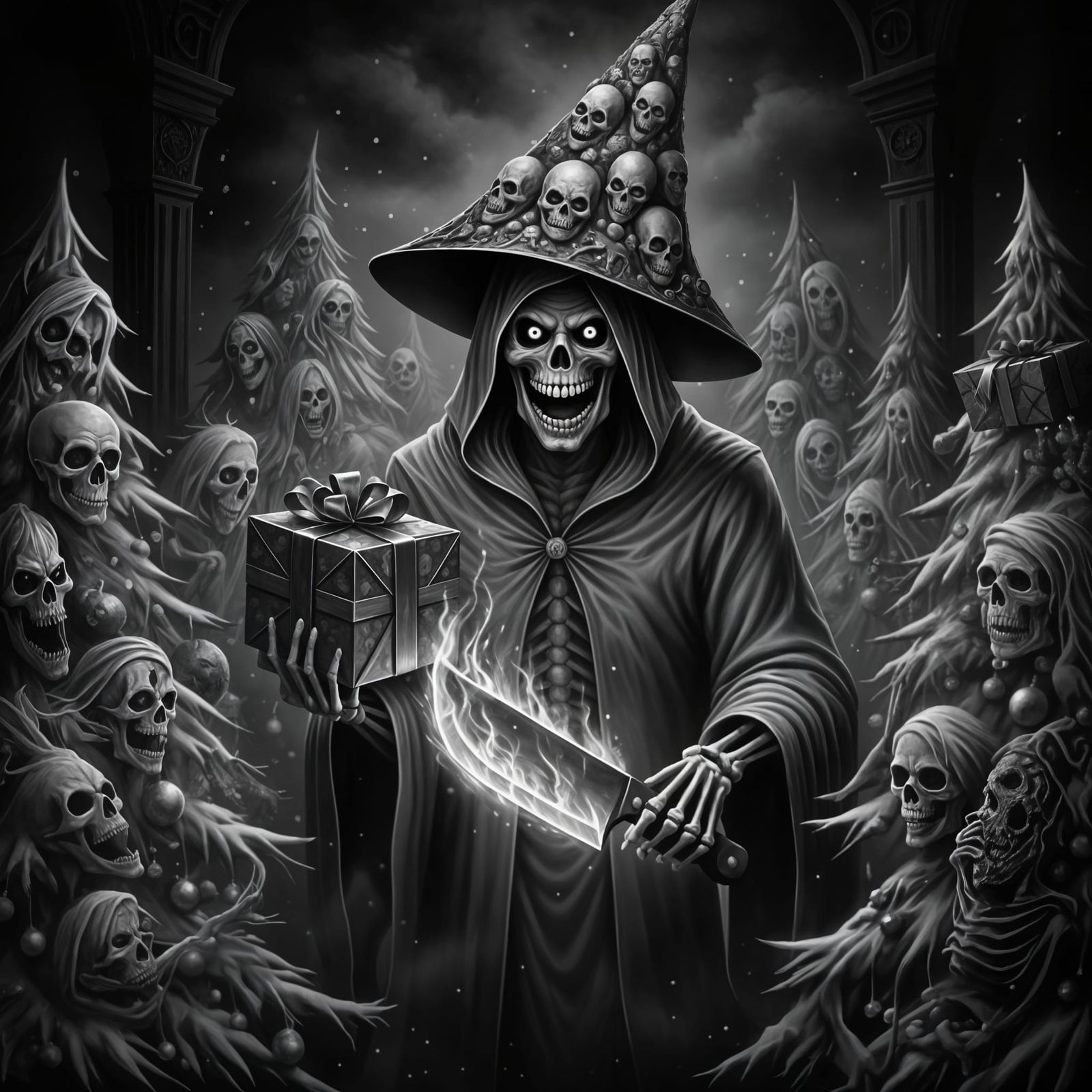 Sinister Demon Torches Christmas in Crypt