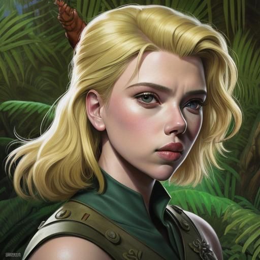 Scarlett Johansson in the jungle