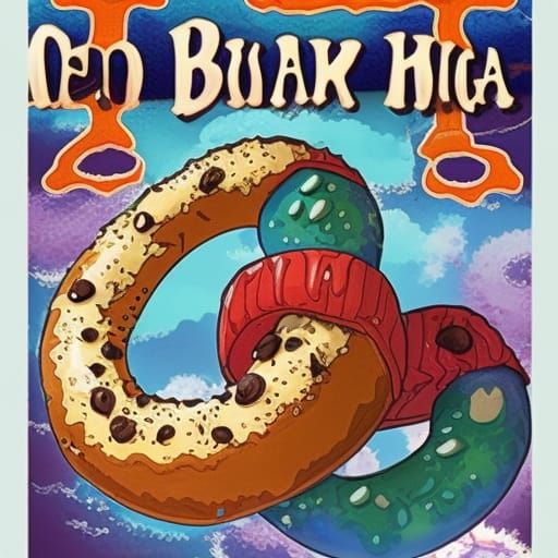 Chocolate Bagel in Studio Ghibli Anime Style