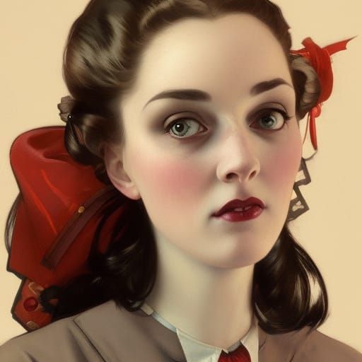 Victorian Nurse Portrait in Artgerm Style