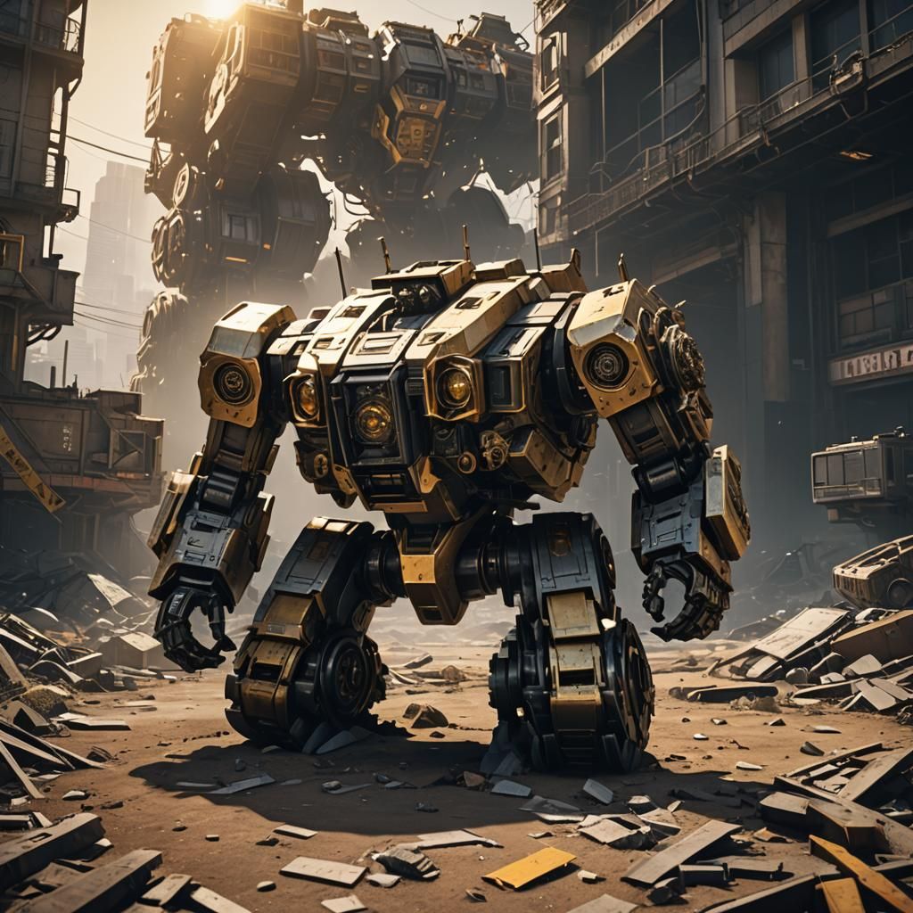 Sci-Fi Cassette Tape Mech Invasion in Los Santos