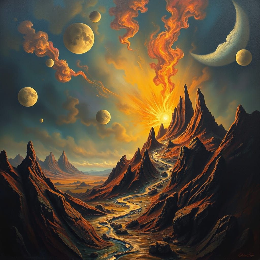 Surrealist Alchemy of Rare Earth Elements in a Daliesque Dre...