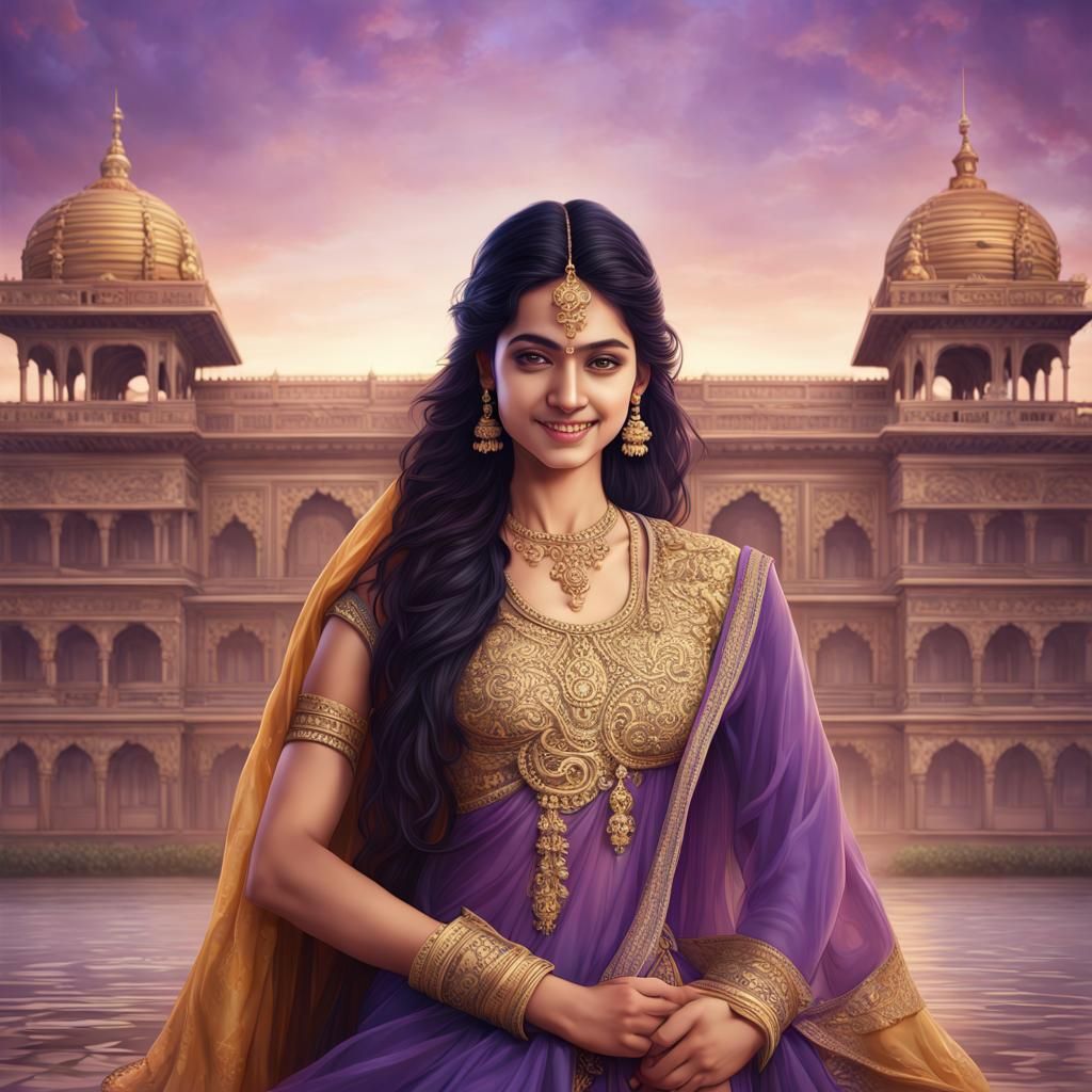 Indian Brother and Sister in Royal Dress: 3D Render