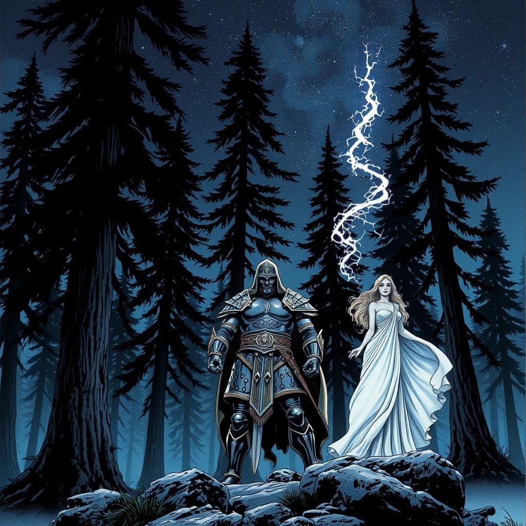 Enchantress Casts Spell on Kull the Conqueror