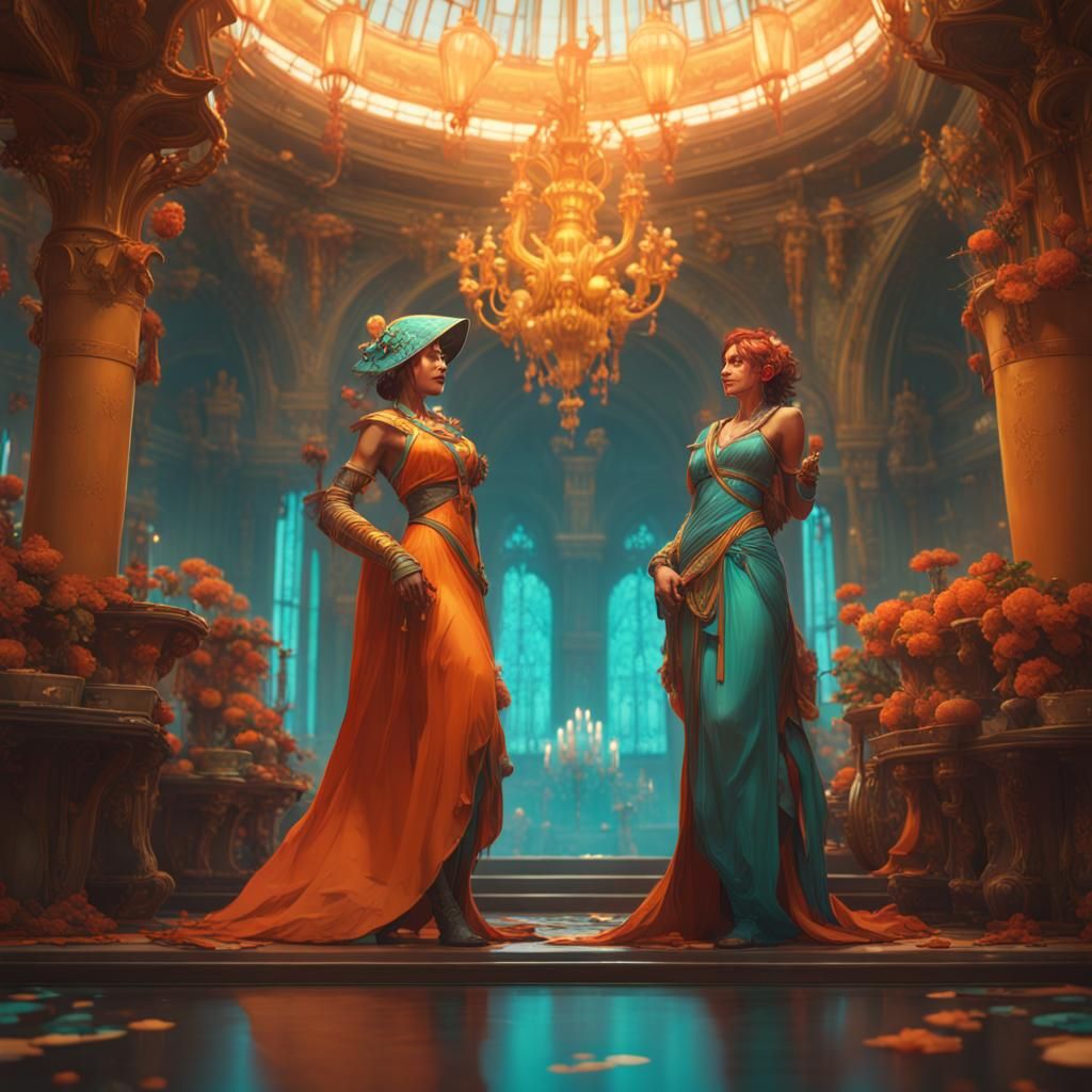 Stars Chatting: Detailed Digital Art