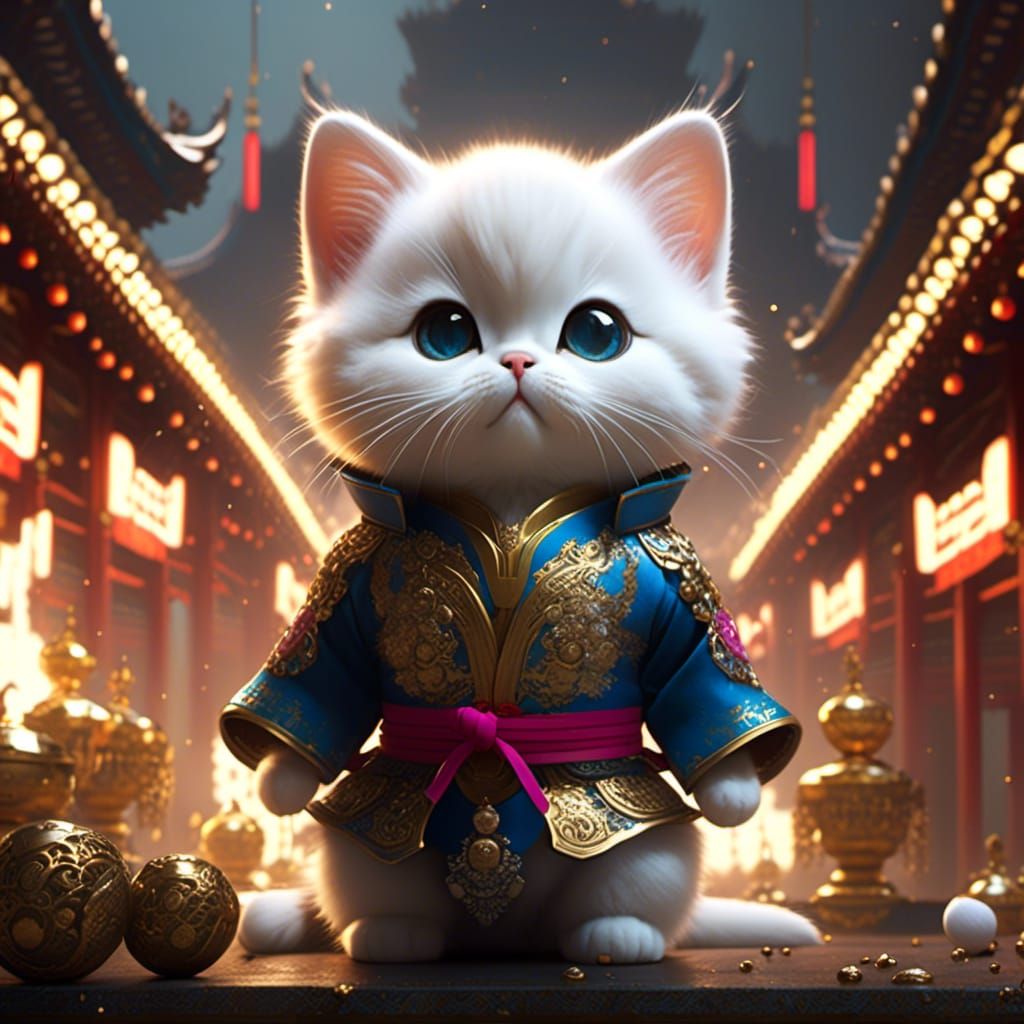 adorable kung-fu cat