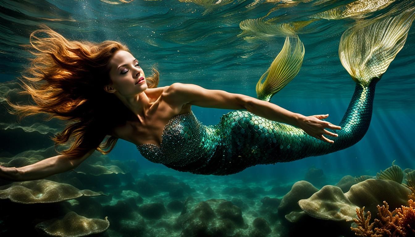 Underwater Mermaid Ballet Dance Portrait