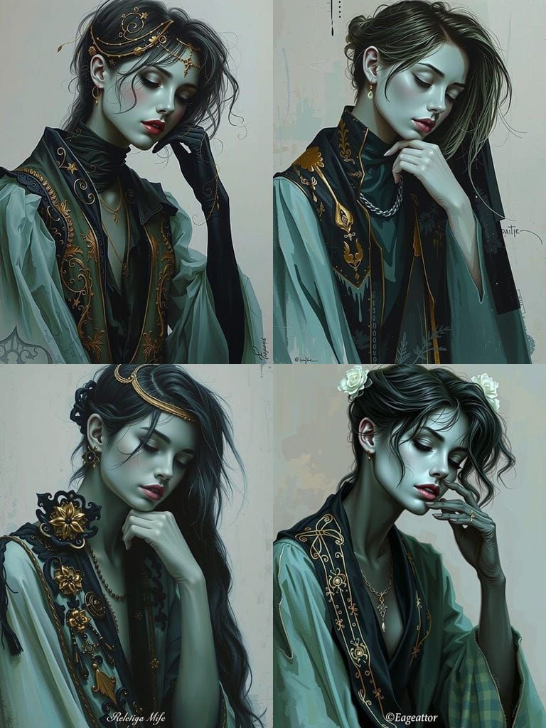 Mysterious Woman in Dreamlike Lighting