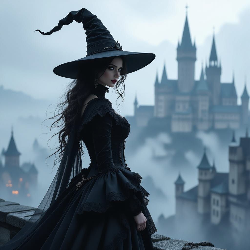 Gothic Witch in Epic Cinematic Digital Matte Painting
