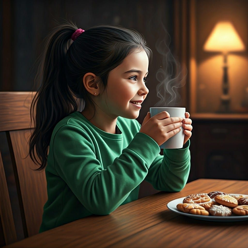 Cozy Girl in Winter Wonderland