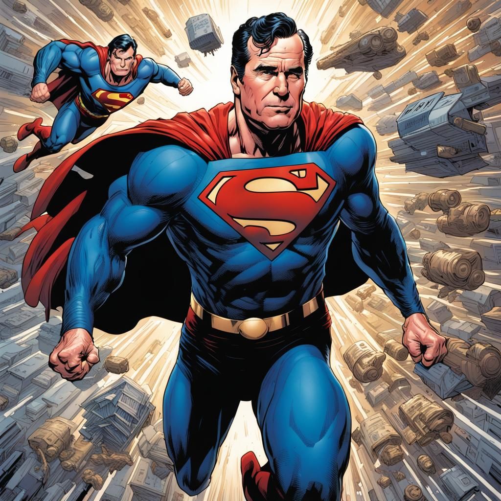 George H.W. Bush as Superman, Comic Book Art