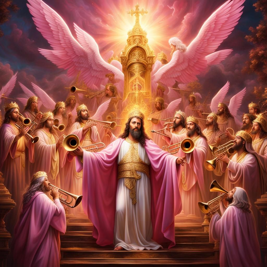 Angelic Nativity: Jesus' Birth in Digital Painting