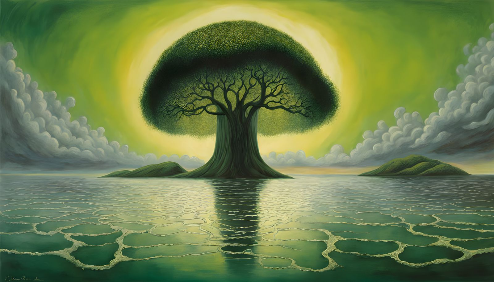 Eucalyptus Landscape with Kookaburra