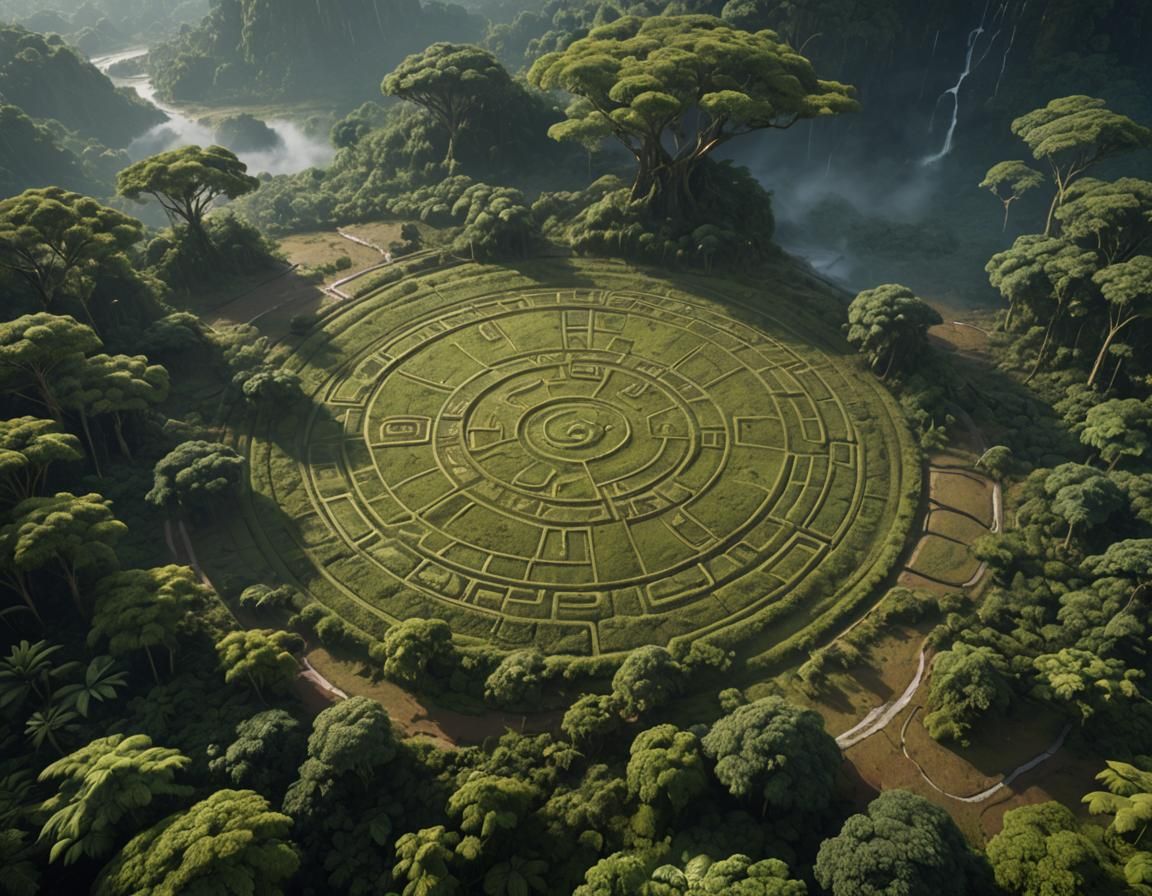 South American Geoglyphs: A Detailed Matte Painting