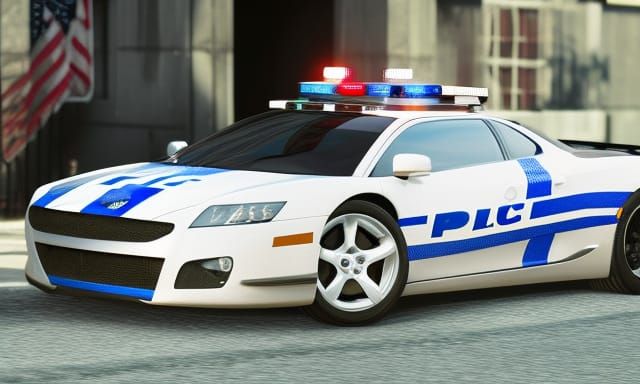 Photorealistic Police Patrol Car in Unreal Engine