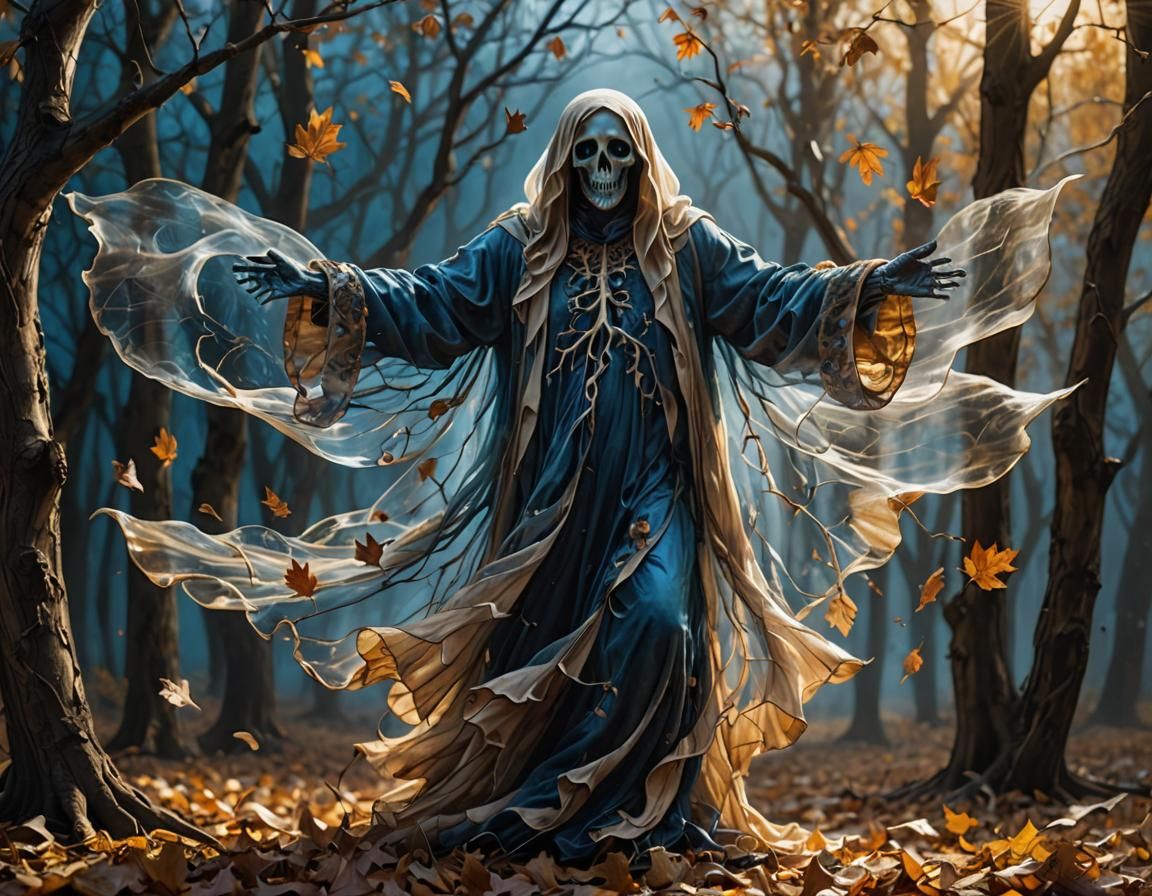 Ethereal Ghost in Smoky Pyrography