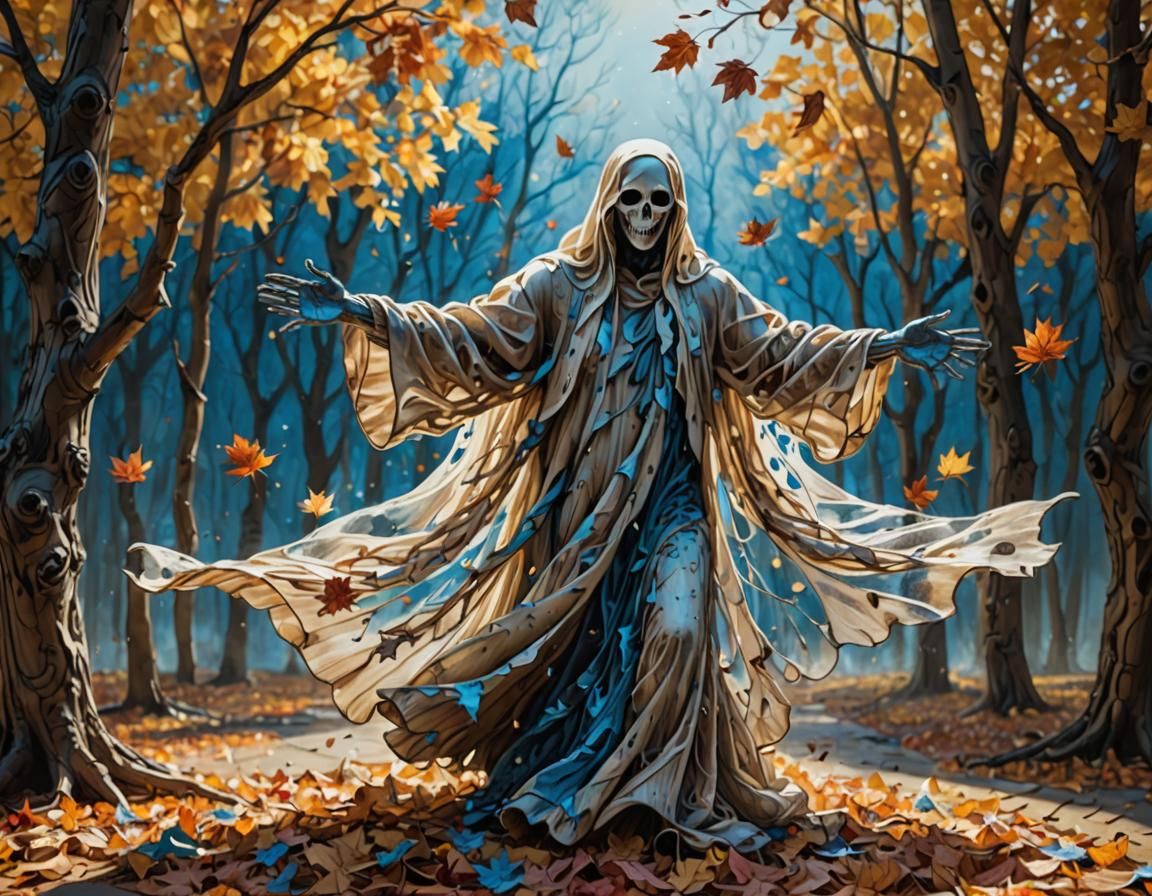 Ghost in Wind: Surreal Pyrography Art