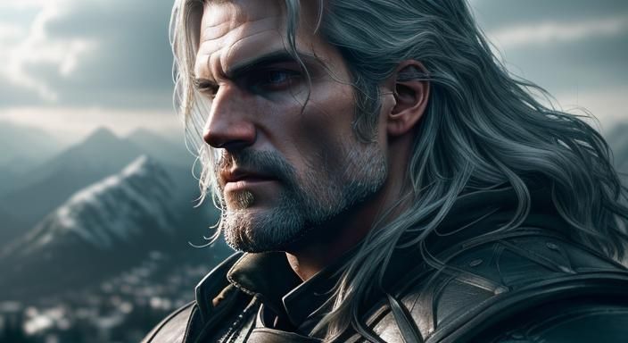 Geralt of Rivia Monster Hunt: Photorealistic Portrait