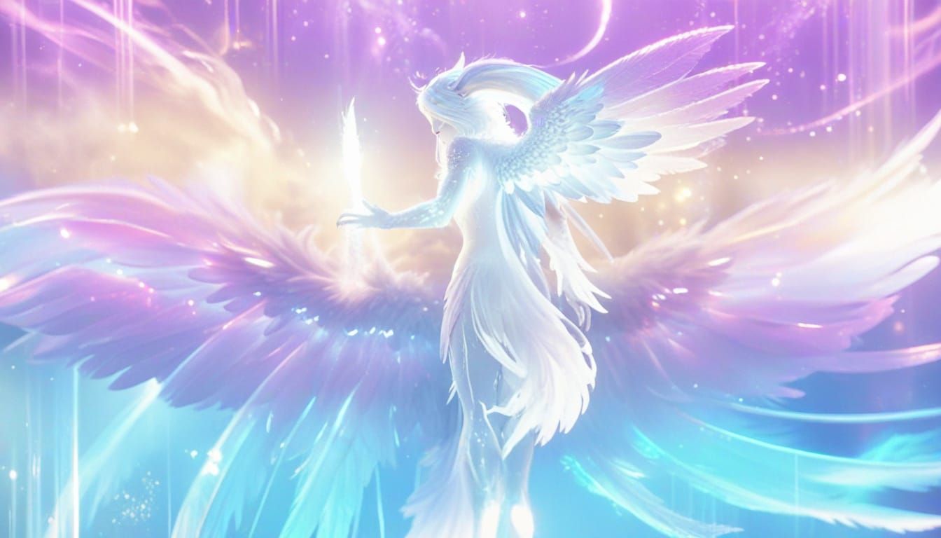 Angelic White Furry with Wings in Unreal Engine 5