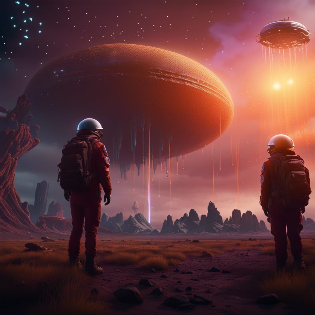 Detailed Encounter: A Fantastical Matte Painting