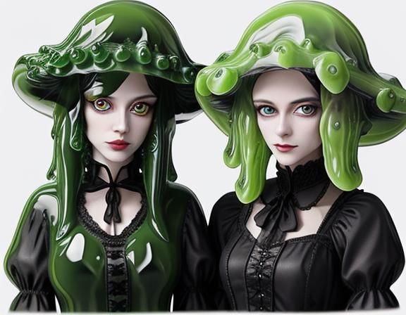 Victorian Girls Controlled by Elegant Slime Parasites