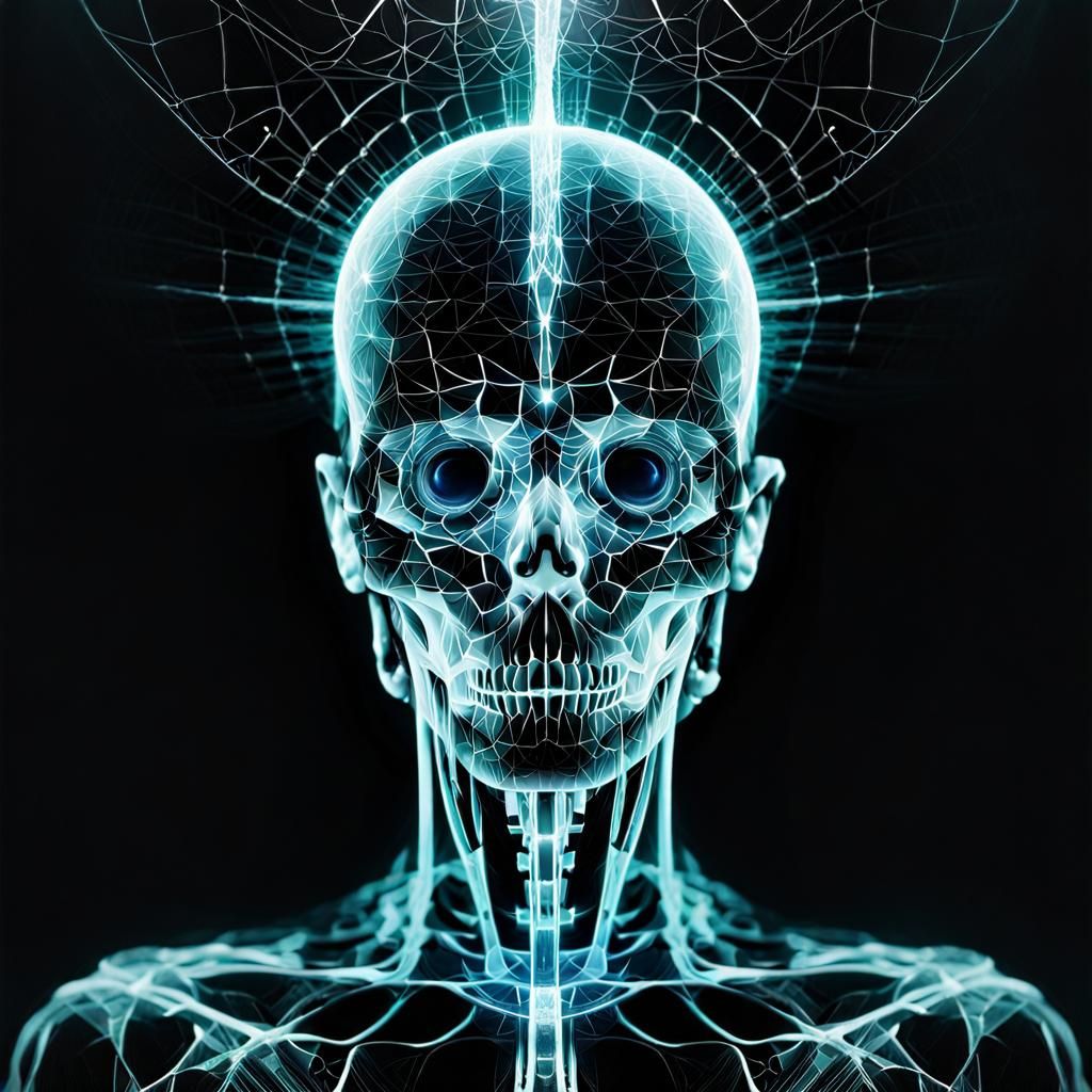 X-Ray Skull in Paranoid Technicolor Style