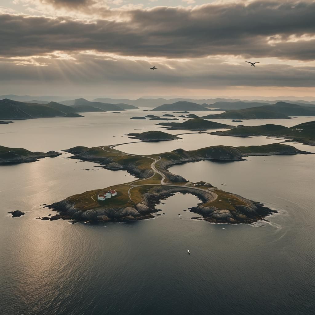 Atlantic Ocean Road: A Cinematic Seascape at Golden Hour
