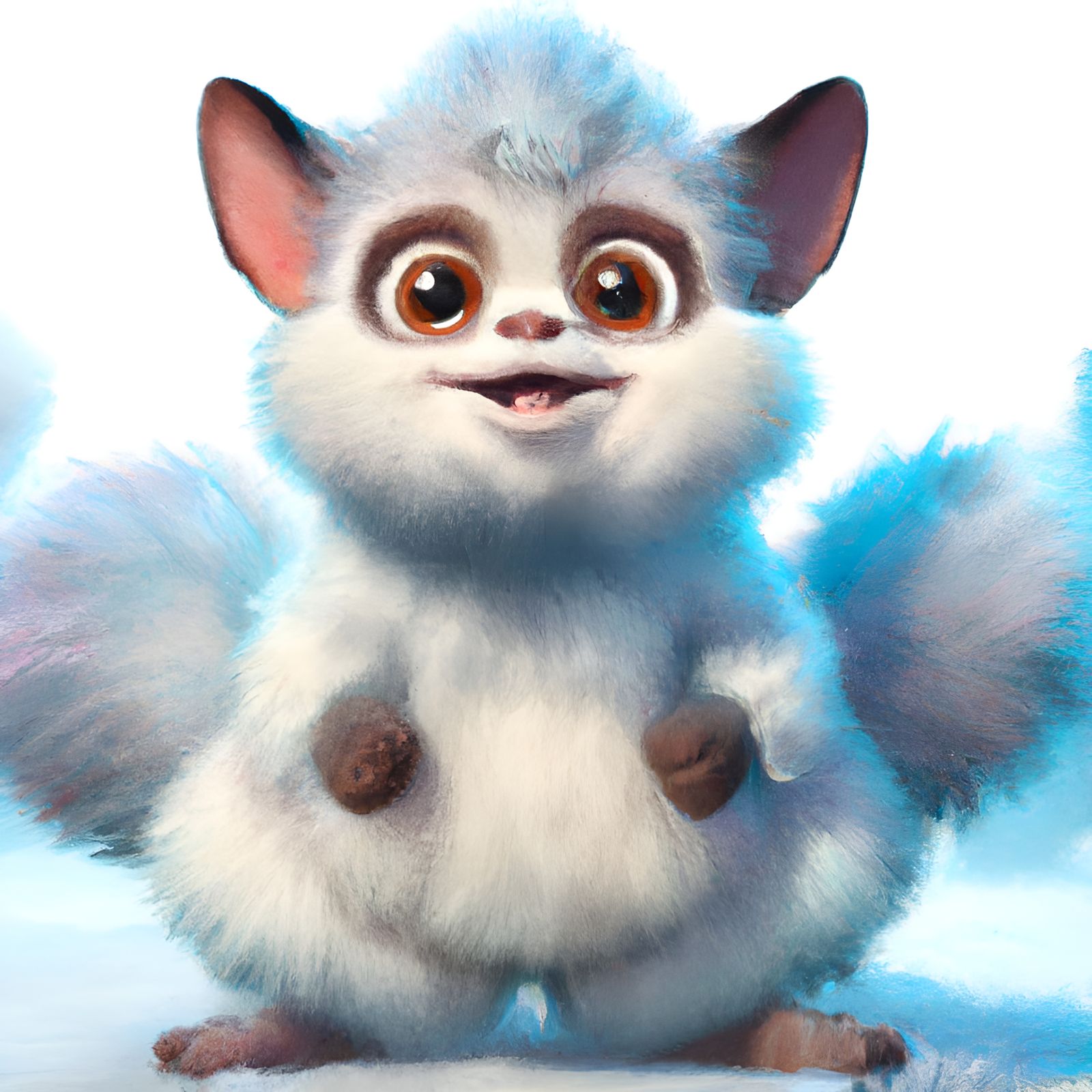 Fluffy Creature Movie Star in Ghibli Style