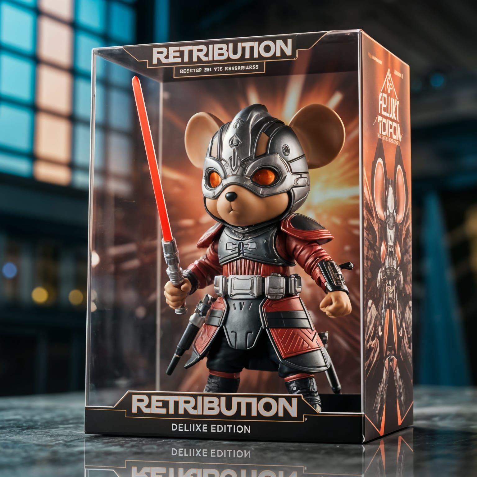 Vibrant Chibi Action Figure in Retail Packaging