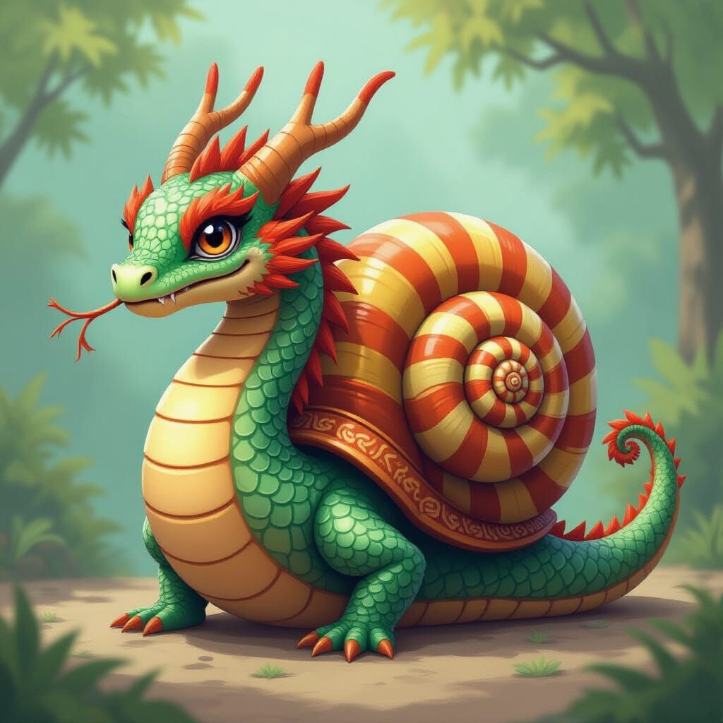 Chinese Dragon Snail Hybrid with Shell House