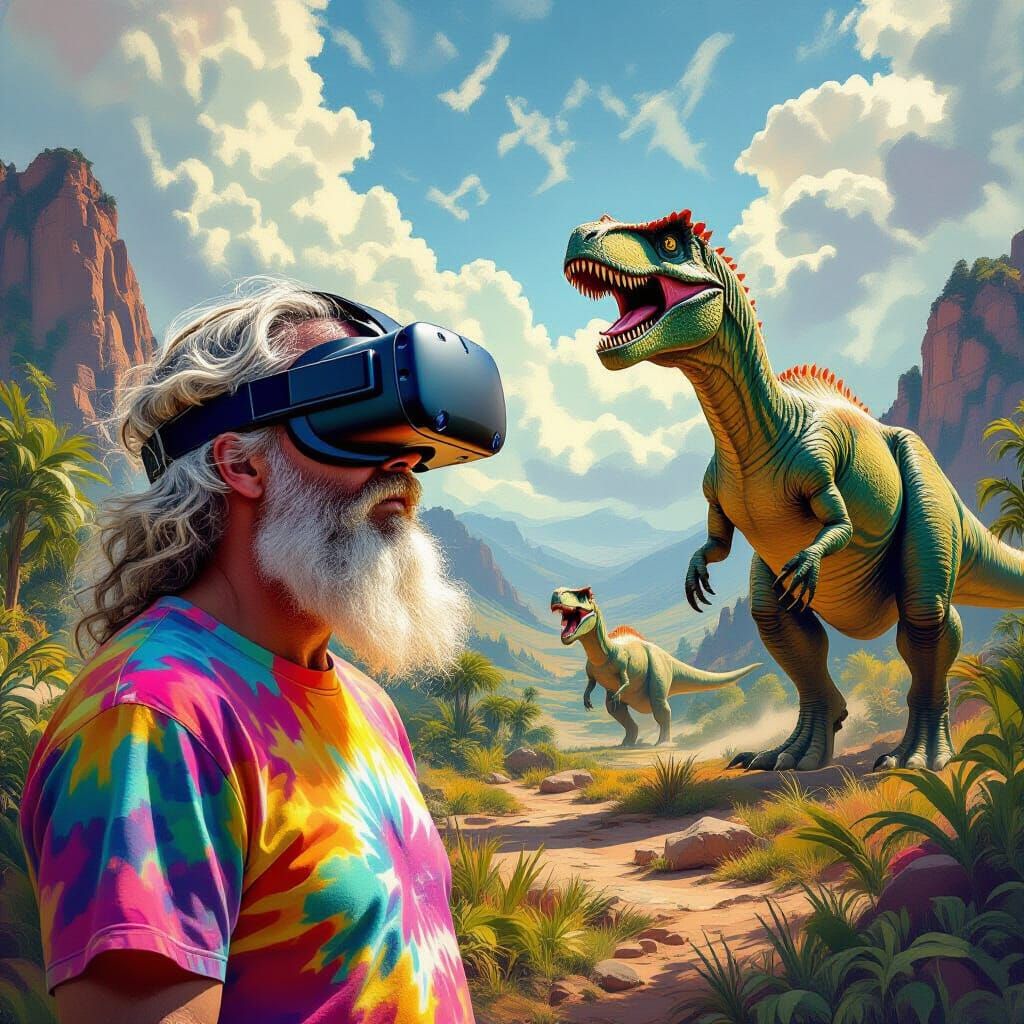 Man Transported to Prehistoric Era via VR Headset