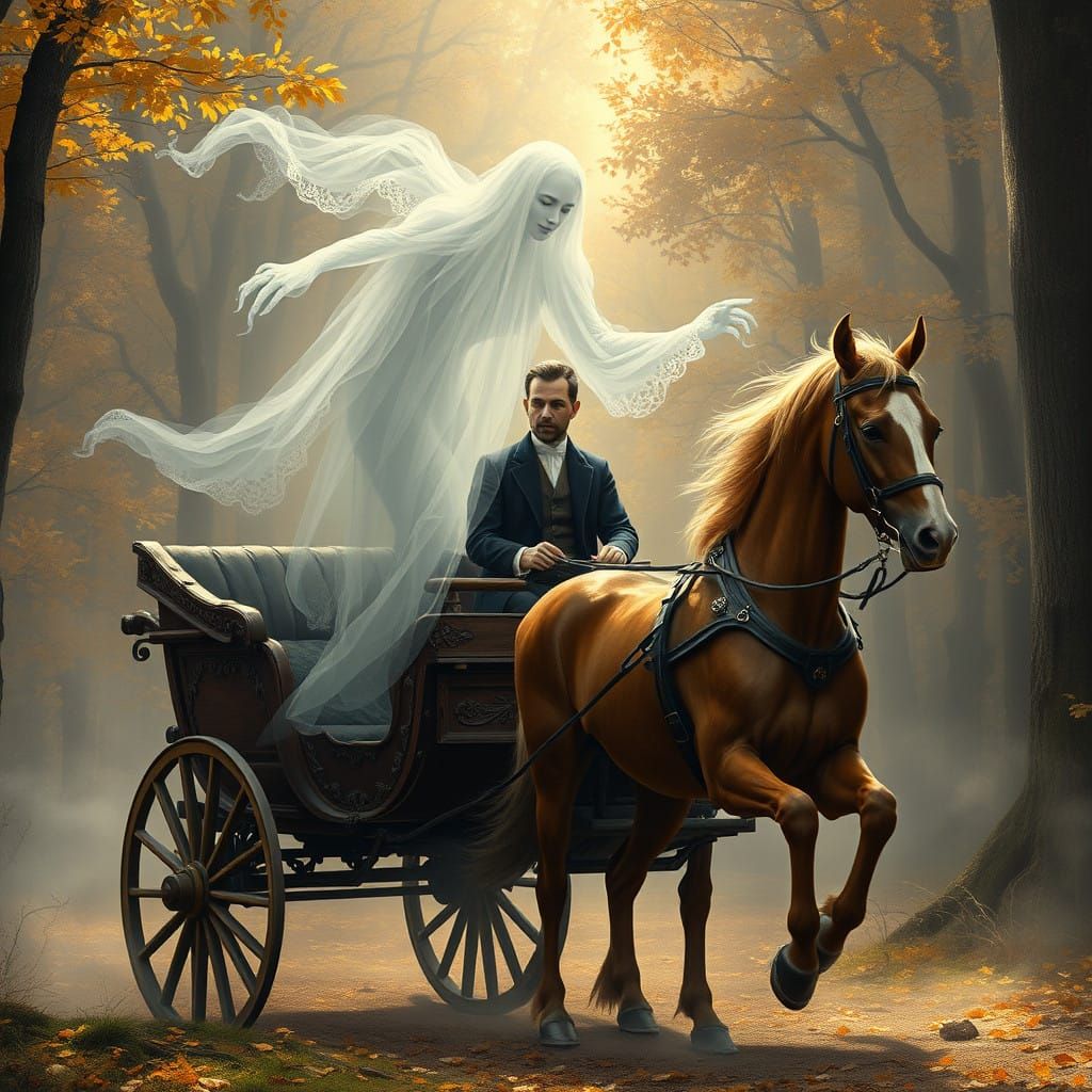 Ethereal Ghost Watches 19th-Century Gentleman Ride Through A...
