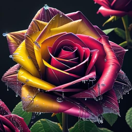 The beautiful flower rose that is colored like the night, hi...